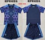 2026-2027 Sporting Kansas City Club blue kids soccer jerseys away