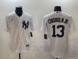 Nike New York Yankees #13 Jazz Chisholm Jr. white majestic baseball Jersey-BD