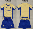 2025-2026 Marseille club yellow blue soccer jerseys Third away