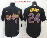 Youth Nike Los Angeles Dodgers Kobe Bryant black yellow majestic baseball Jersey