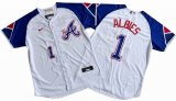 Atlanta Braves Ronald 1# Ozzie Albies Nike White City Connect Limited Player Jersey