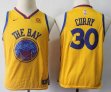 Youth Nike Golden State Warriors 30 Stephen Curry yellow nba jersey-S8