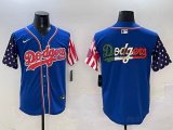 2025 Nike Dodgers blue usa flag baseball jerseys Joint name 01