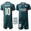 2026-2027 Real Madrid club #10 MBAPPE green kid soccer jerseys away