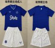 2025-2026 Everton club blue white kid soccer jerseys home