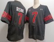 Utah Utes #7 Cameron Rising black college football jerseys