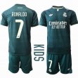 2026-2027 Real Madrid club #7 RONALDO green kid soccer jerseys away