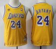 Youth Adidas Los Angeles Lakers #24 Kobe Bryant Yellow basketball jerseys-S8
