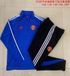 2025-2026 Manchester United blue black kid Soccer uniforms with Long Trousers E25102