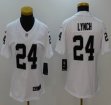 women Nike Oakland Raiders #24 Marshawn Lynch white Color Rush Limited Jersey