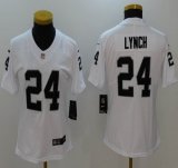 women Nike Oakland Raiders #24 Marshawn Lynch white Color Rush Limited Jersey