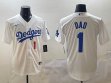 Nike Los Angeles Dodgers #1 Dad white majestic baseball jerseys