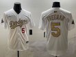 2025 Nike Los Angeles Dodgers #5 Freddie Freeman white gold fashion majestic baseball jerseys 01