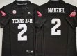 Texas A&M Aggies White #2 Johnny Manziel black college football jerseys