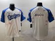 2025 Nike Los Angeles Dodgers blank white blue fashion majestic baseball jerseys Sakura plate 04