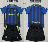 2026-2027 Betis club blue black kids soccer jerseys Third away
