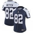 Women Nike Dallas cowboys 82 Witten dark blue white color Rush Limited Jersey