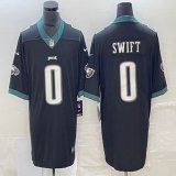 Philadelphia Eagles #0 Swift Black Color Rush Limited Jersey-BD