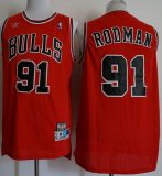 Adidas Chicago Bulls #91 Dennis Rodman Red NBA basketball Jerseys-688