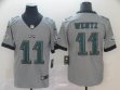 Nike Eagles 11 Carson Wentz gray NFL Jersey Inverted version