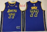 Youth Jordan Brand Los Angeles Lakers Luka Doncic #77 purple NBA Basketball jersey