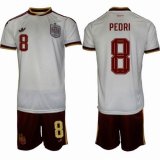 2026 World Cup Spain team #8 PEDRI white red soccer jerseys away