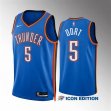 Youth Oklahoma City Thunder #5 Luguentz Dort blue nba jerseys Hot press font