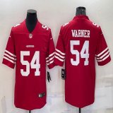 Nike San Francisco 49ers #54 Fred Warner red color Rush Limited Jersey-BD