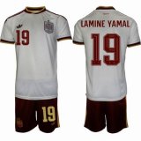 2026 World Cup Spain team #19 LAMINE YAMAL white red soccer jerseys away