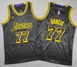 Youth Los Angeles Lakers 77 Luka Doncic Nike Black Swingman Jersey-XD