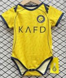 Al Nassr club yellow soccer baby clothes home