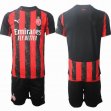 2025-2026 AC Milan club red black soccer jerseys home