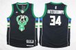 Youth Milwaukee Bucks 34# Giannis Antetokounmpo adidas black nba Jersey