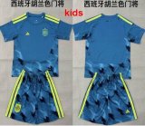 2026-2027 Spain team blue kid goalkeeper soccer jersey