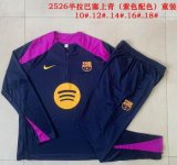 2025-2026 Barcelona club blue purple kid soccer uniforms with Long Trousers E2502