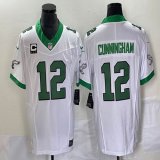 Nike Philadelphia Eagles #12 Randall Cunningham white throwback Color Rush Limited Jersey C patch-BD