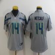 Women Nike Seattle Seahawks #14 D.K. Metcalf gray Color Rush Limited Jersey-BD