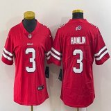 Women Nike Buffalo Bills #3 Damar Hamlin red Color Rush Limited Jersey-BD