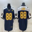 Nike Dallas Cowboys #88 CeeDee Lamb blue white gold Color Rush Limited Jersey-BD