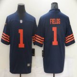 Nike BChicago Bears #1 Justin Fields blue Color Rush Limited Jersey-BD 01