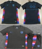 custom 2025-2026 England team black soccer jerseys away