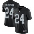 Custom Oakland Raiders #24 Charles Woodson Nike black Color Rush Limited Jersey