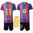 2026-2027 Barcelona club #11 RAPHINHA red blue kids soccer jerseys home
