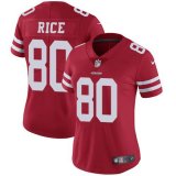 Women 49ers #80 Jerry Rice nike red Color Rush Limited Jersey