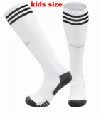 2025-2026 Real Madrid club white kid soccer socks home