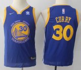 Youth Nike Golden State Warriors 30 Stephen Curry blue nba jersey-MHD