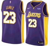 Youth Nike Los Angeles Lakers 23 LeBron James purple basketball jersey