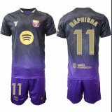 2026-2027 Barcelona club #11 RAPHINHA purple black soccer jerseys away