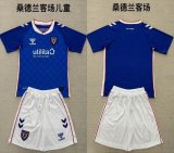 2025-2026 Sunderland club blue white kid soccer jerseys away