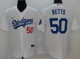 Nike Los Angeles Dodgers Mookie Betts white majestic baseball Jersey-LT